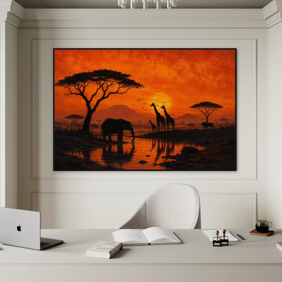 When the Savannah Turns Gold - Hand Painting