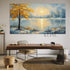Where Golden Dreams Touch the Lake - Hand Painting