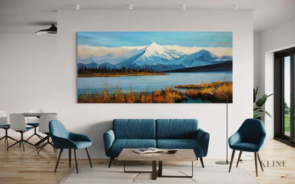 Where Sky Meets Stillness - Hand Painting