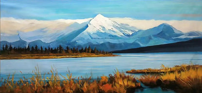 Where Sky Meets Stillness - Hand Painting