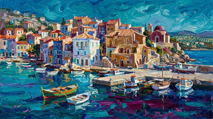 Where the Boats Rest 1 - Hand Painting