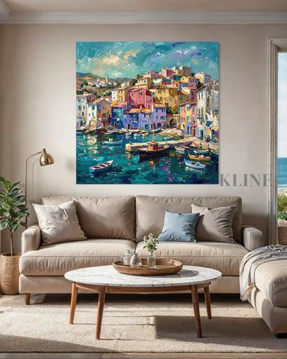 Where the Boats Rest 2 - Hand Painting