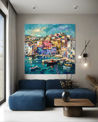 Where the Boats Rest 2 - Hand Painting