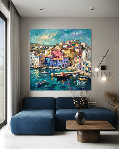 Where the Boats Rest 2 - Hand Painting