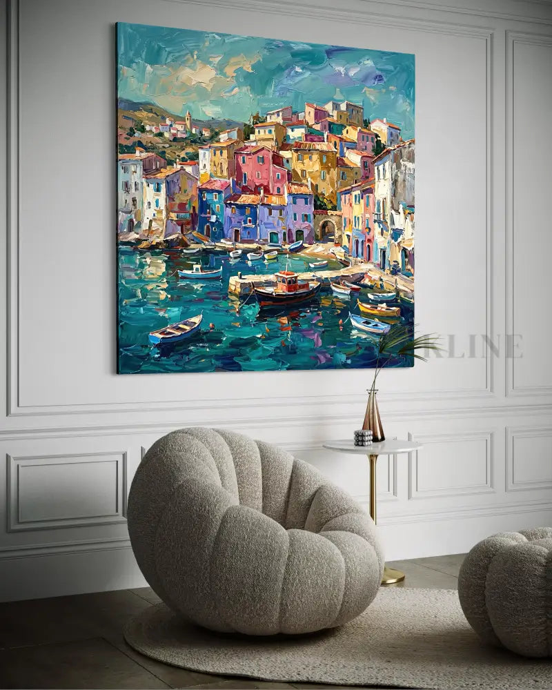 Where the Boats Rest 2 - Hand Painting