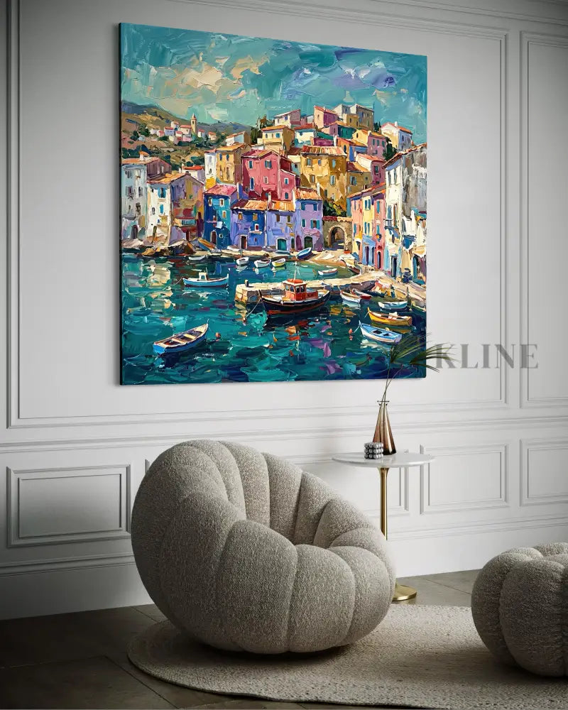 Where the Boats Rest 2 - Hand Painting