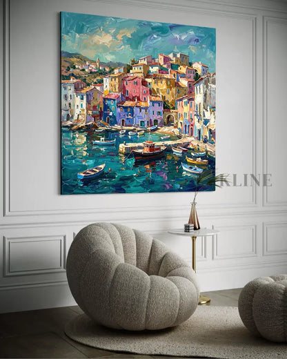 Where the Boats Rest 2 - Hand Painting