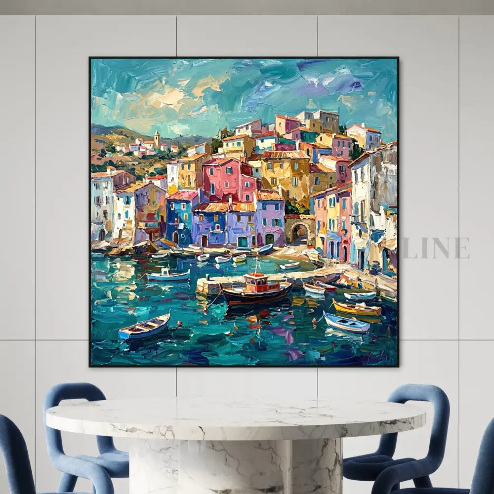Where the Boats Rest 2 - Hand Painting
