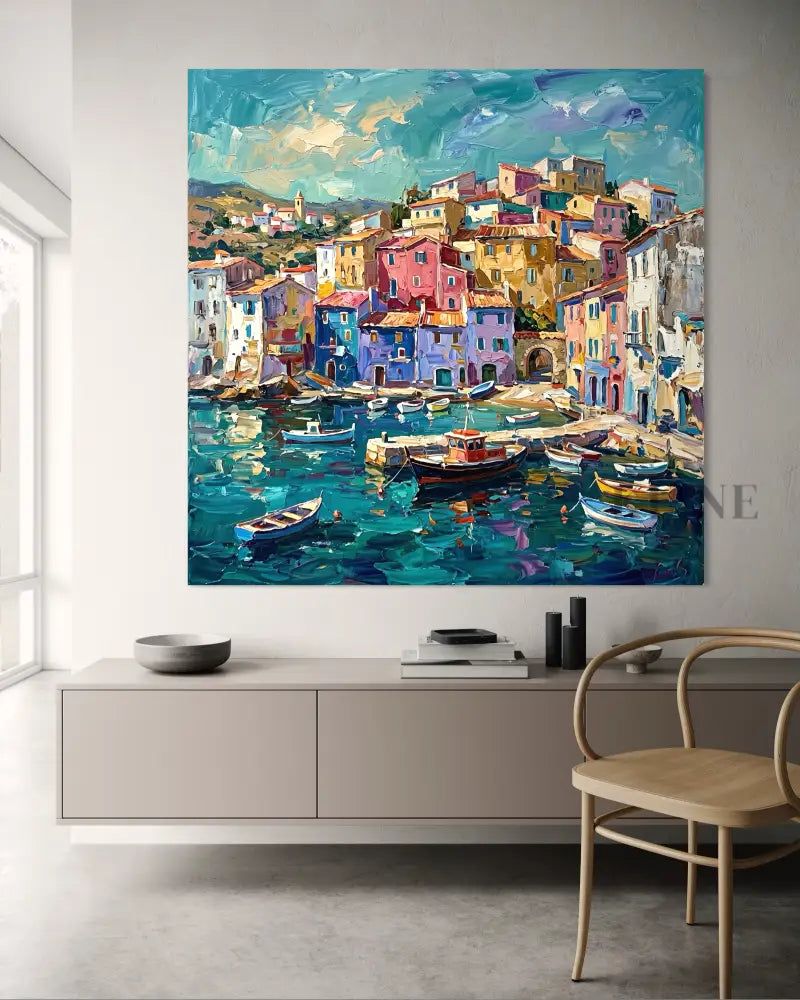 Where the Boats Rest 2 - Hand Painting