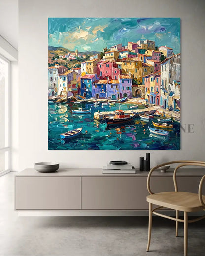 Where the Boats Rest 2 - Hand Painting
