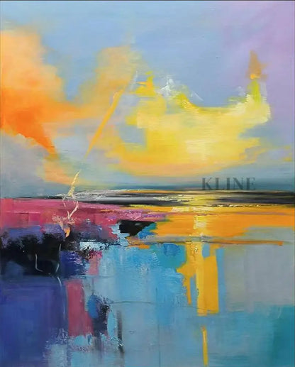 Where the Sky Melts - Hand Painting