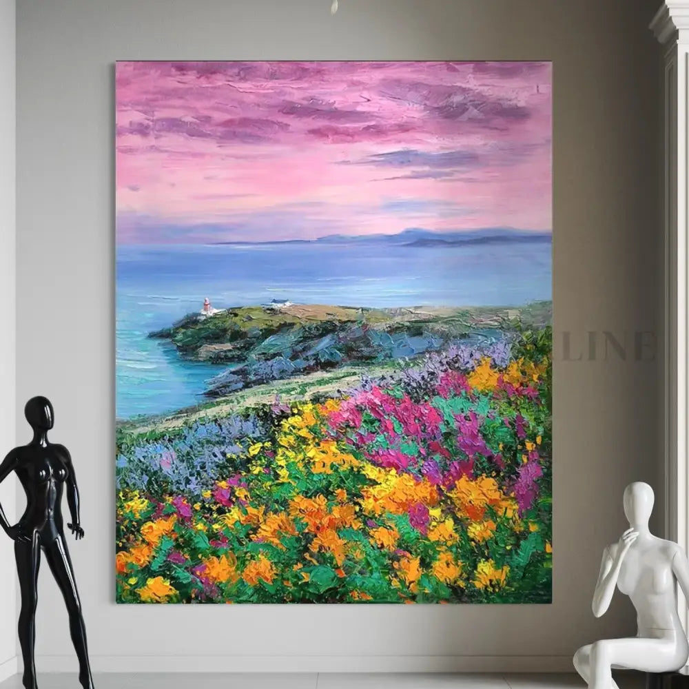Where Time Slows Down - Hand Painting Arte da parete rosa