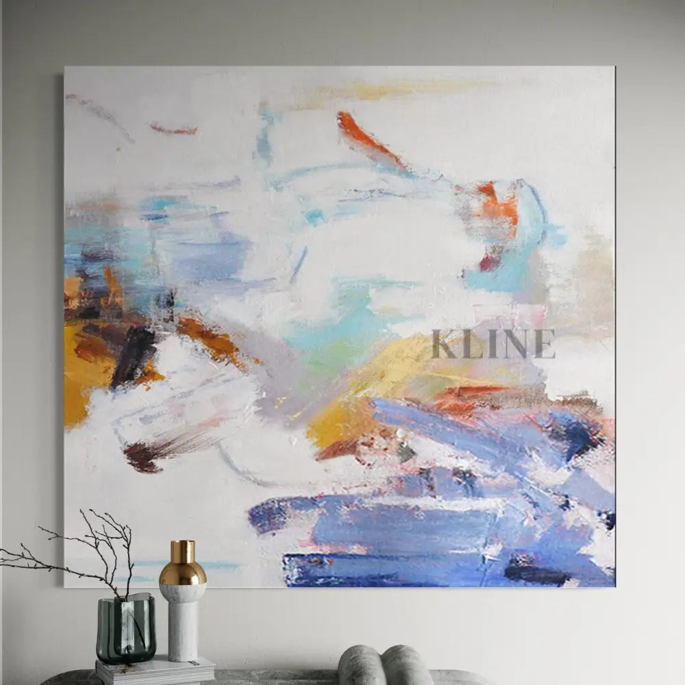 Whisper in Lilac - Hand Painting Lounge-Wandkunst