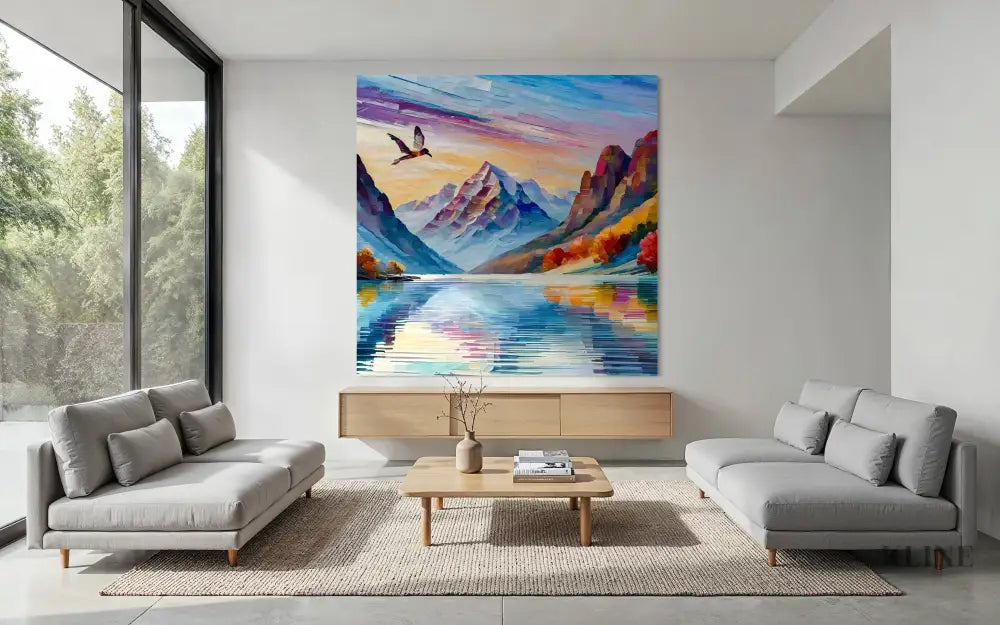 Whispers Across the Lake - Hand Painting 