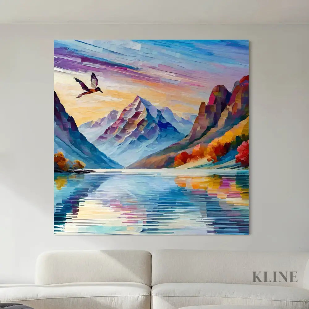 Whispers Across the Lake - Hand Painting 