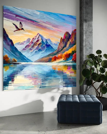 Whispers Across the Lake - Hand Painting