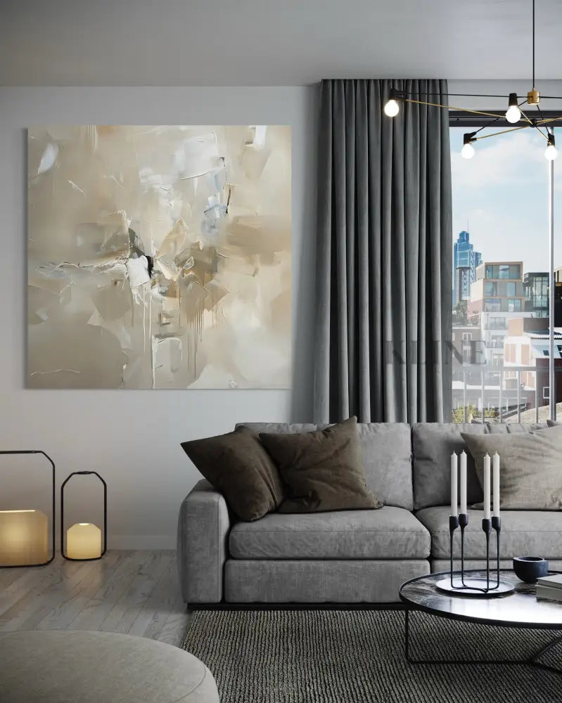 Hand-painted abstract wall art & Arte de pared de tendencia