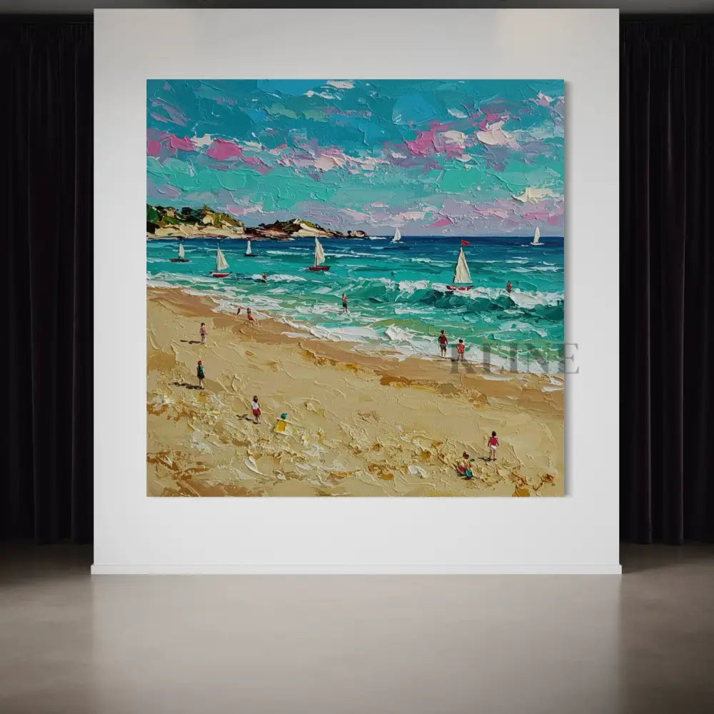 Whispers of the Ocean - Hand Painting Arte della parete della sala da pranzo
