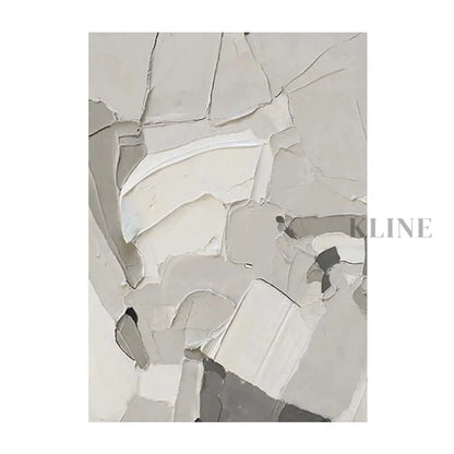 White Grey Minimalism Texture - Hand Painting