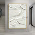 White Heavy Textured Painting - Hand Painting