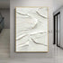 White Heavy Textured Painting - Hand Painting