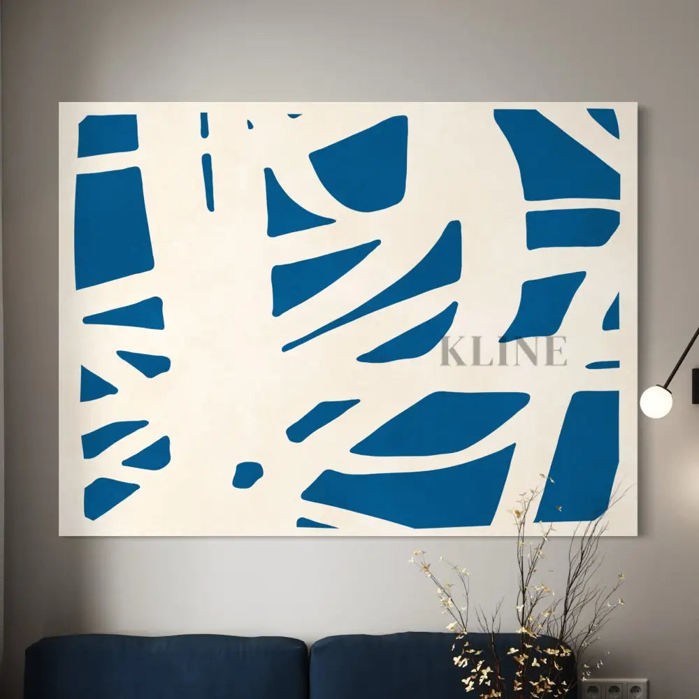 White Lines 1 - Hand Painting ラウンジウォールアート