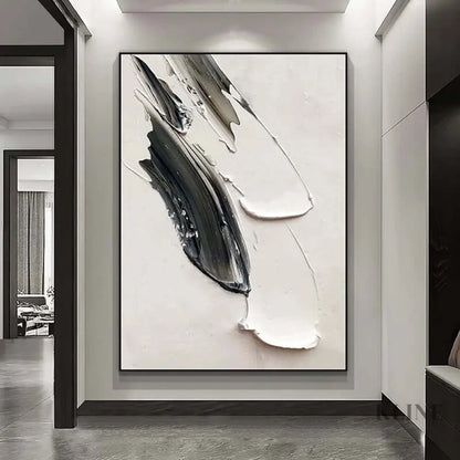 White Minimalism Texture - Hand Painting