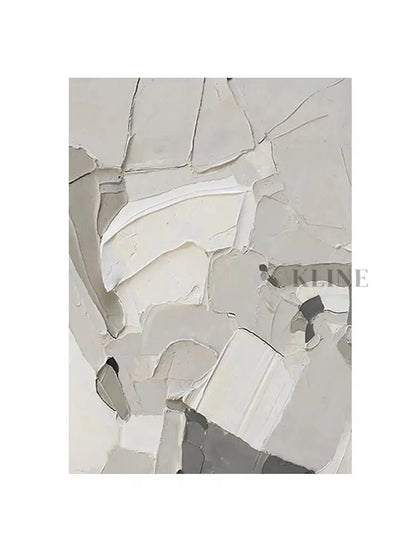 White Patches Textured Painting - Hand Painting