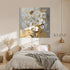 White Petals Drift Floral Canvas Painting - Hand Painting