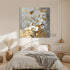 White Petals Drift Floral Canvas Painting - Hand Painting