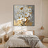 White Petals Drift Floral Canvas Painting - Hand Painting