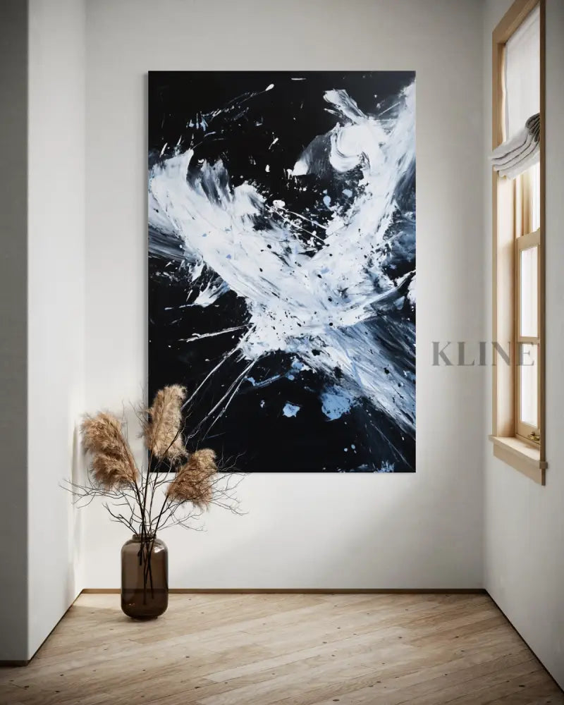 White Storm Gesture - Hand Painting