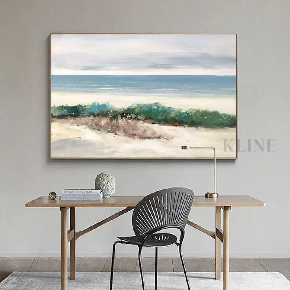 White Type Sand of Beach - Kline Collective 横型ウォールアート