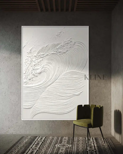 White Waves 1 - Hand Painting