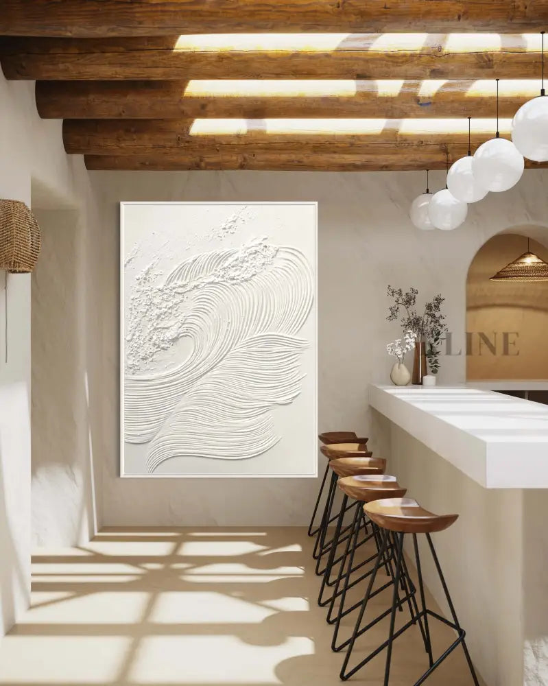 White Waves 1 - Hand Painting 