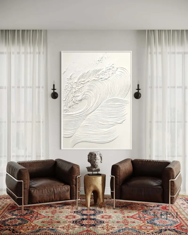 White Waves 1 - Hand Painting 