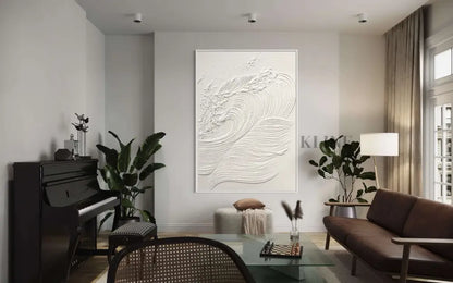 White Waves 1 - Hand Painting