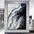 White Waves Textured Seascape Art - Hand Painting