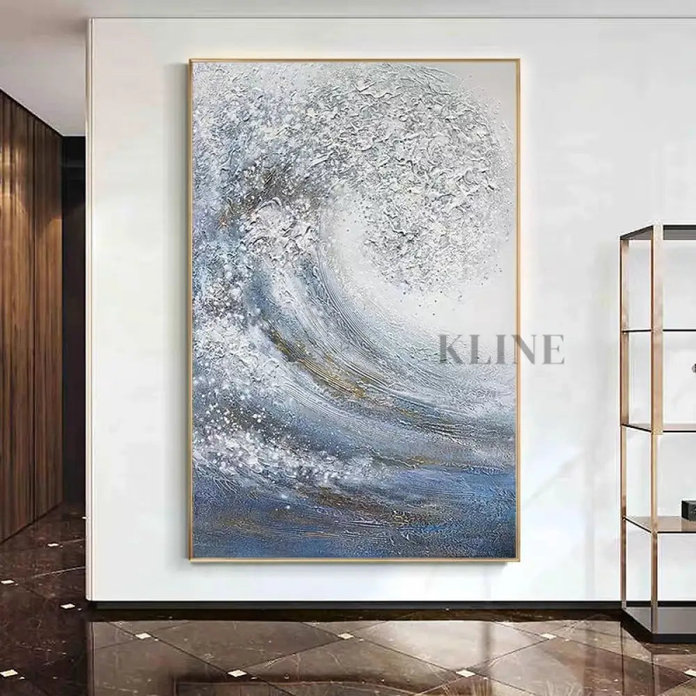 Wild and Calm - Hand Painting Wandkunst für das Esszimmer