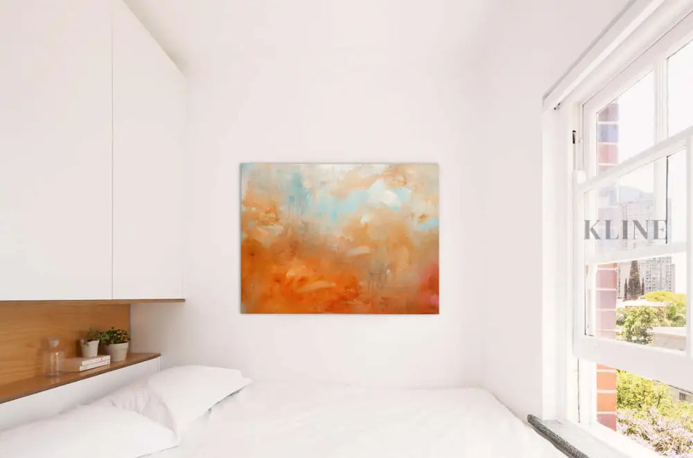Wildfire - Hand Painting Orange Wall Art