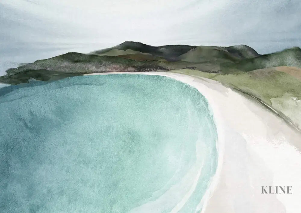Wineglass Bay - Hand Painting Horizontal Wall Art