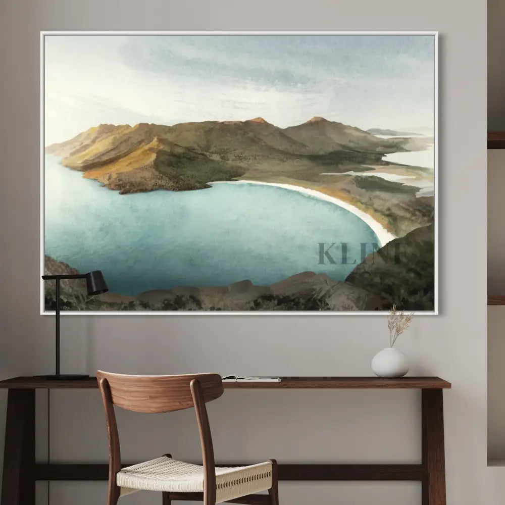 Wineglass Bay Sunrise - Hand Painting Dining Room Wall Art