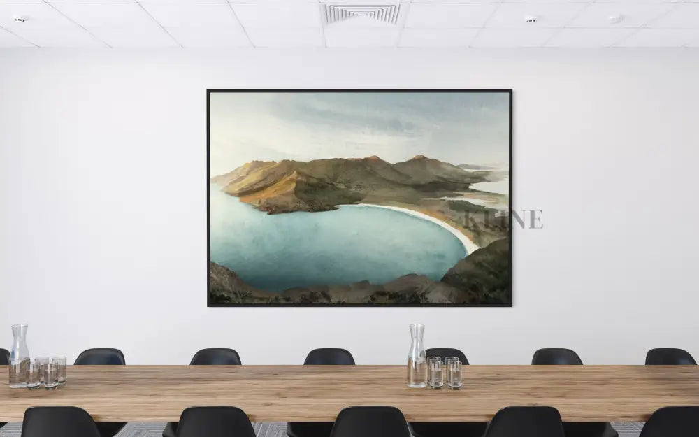 Wineglass Bay Sunrise - Hand Painting Dining Room Wall Art