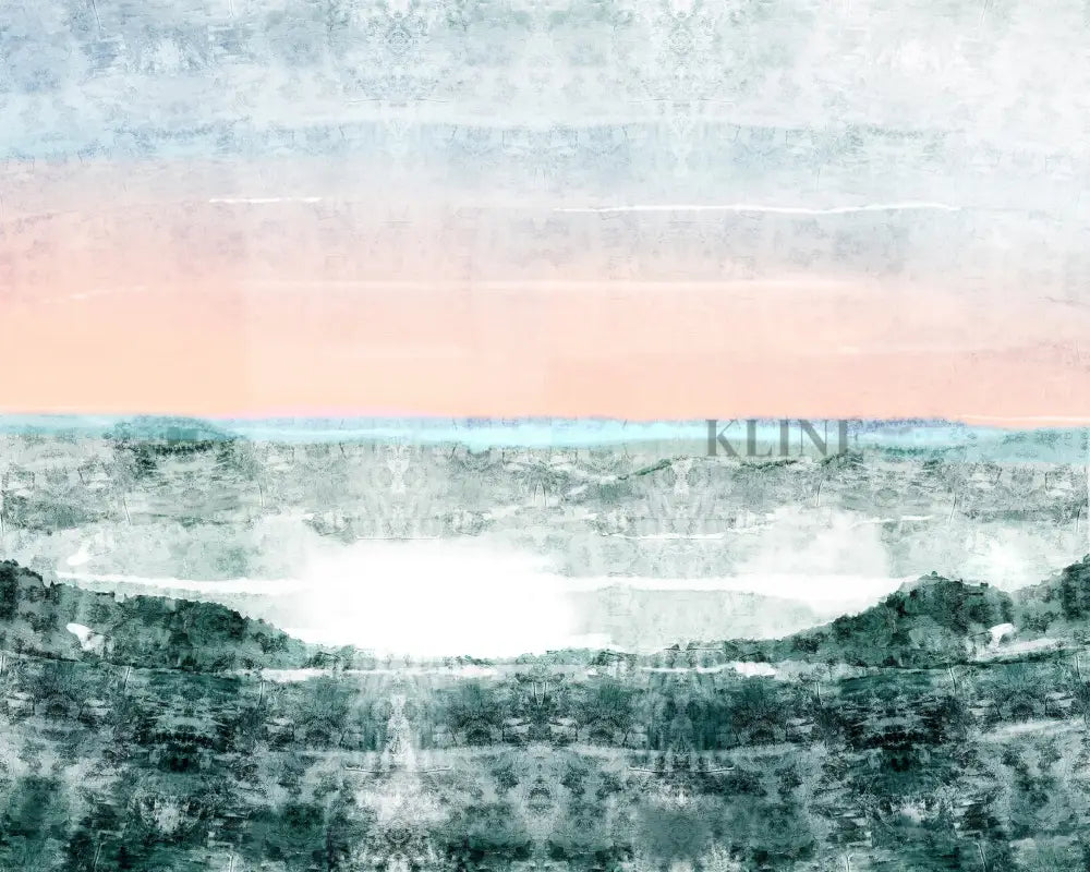 Winter Calf Pasture Beach - Hand Painting ラウンジウォールアート