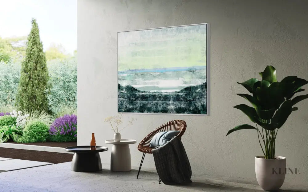 Winter-Calf Pasture No. 2 - Hand Painting Mountains Wall Art