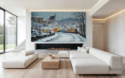 Winter in Prague - Hand Painting