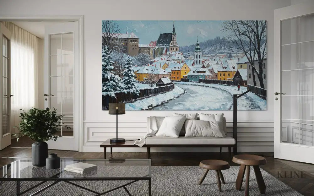 Winter in Prague - Hand Painting