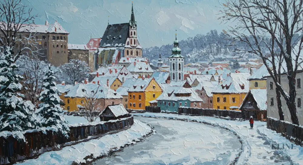 Winter in Prague - Hand Painting