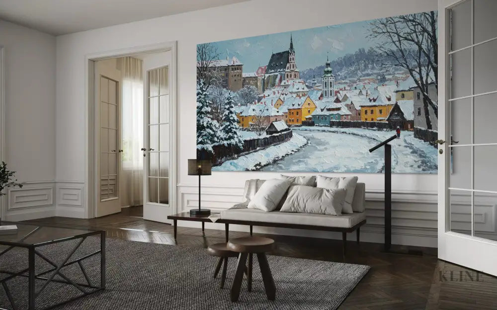 Winter in Prague - Hand Painting
