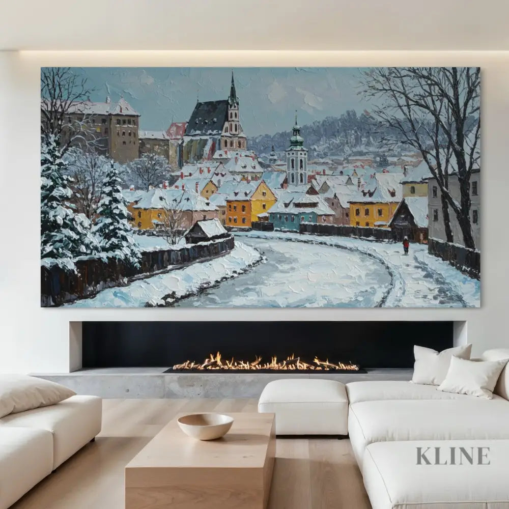 Winter in Prague - Hand Painting 